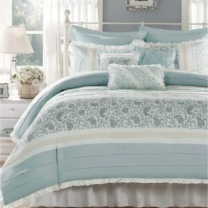 مفرش-سرير-ازرق-قطن-نفرين