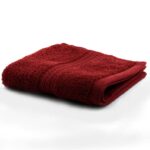 منشفة وجه احمر قطن ناعمة سادة قطعة واحدة Euro Towel