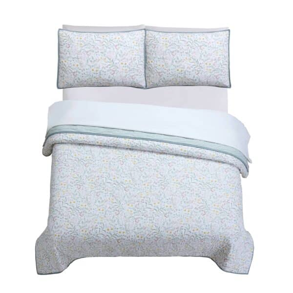Daisy Pea Spring غطاء سرير بحشوة مضغوطة NEW BIG نفرين 3 قطع