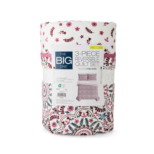 غطاء سرير بنفسجي 3 قطع Big One Botanical (4)