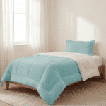 SOSOFT طقم لحاف شتوي فرو مفرد قطعتين Teal