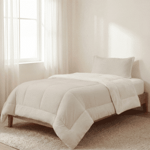 SOSOFT طقم لحاف شتوي فرو مفرد قطعتين beige