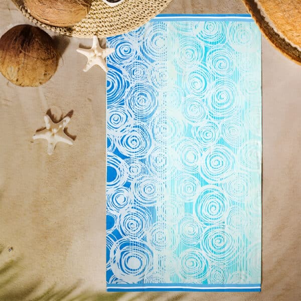 منشفة بحر قطن  قطعة واحدة BEACH TOWEL BLUE