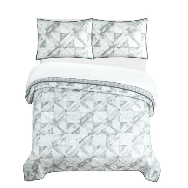 Diamond Lattice Grey-غطاء سرير Big One