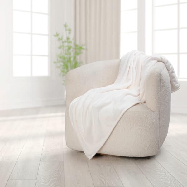 بطانية فرو شتوية ناعمة Comfy ابيض