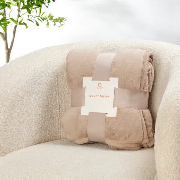 بطانية فرو شتوية ناعمة Comfy بيج