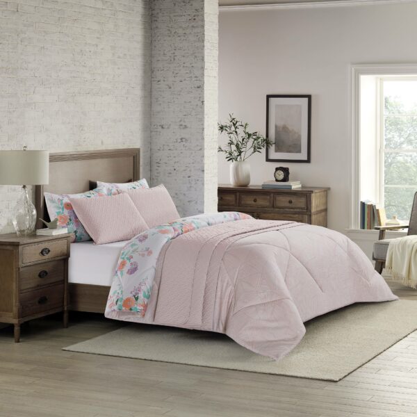 Annalise Tan-2 طقم مفرش سرير نفرين 6 قطع