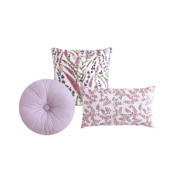 Lilac Spring طقم لحاف قطن 100% مزدوج 11 قطعة (2)