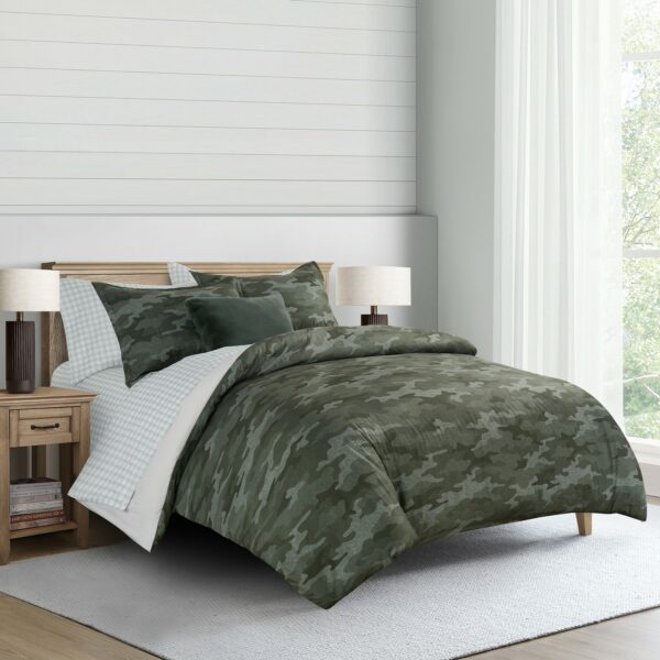 طقم مفرش سرير Green Camo نفر 8 قطع