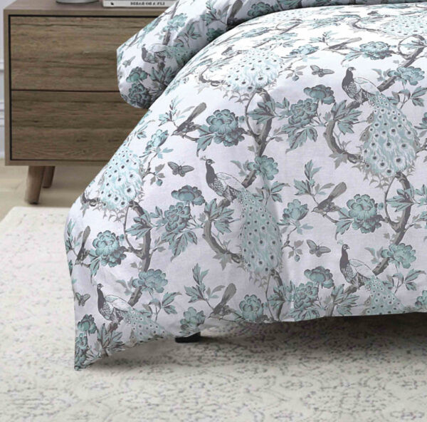 طقم مفرش سرير قطن Floral Peacock 8 قطع