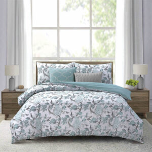 طقم مفرش سرير قطن Floral Peacock نفرين 8 قطع