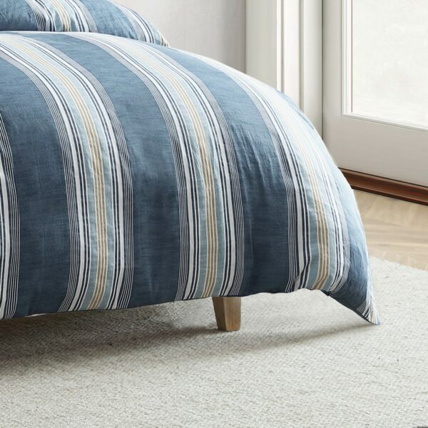 طقم مفرش سرير Stripe Blue ازرق 8 قطع