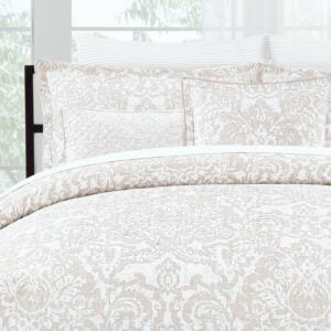 طقم مفرش سرير بيج قطن Exter Beige 8 قطع