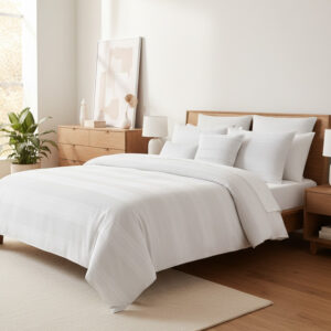 طقم مفرش سرير قطن Nile Stripe نفرين 8 قطع (1)