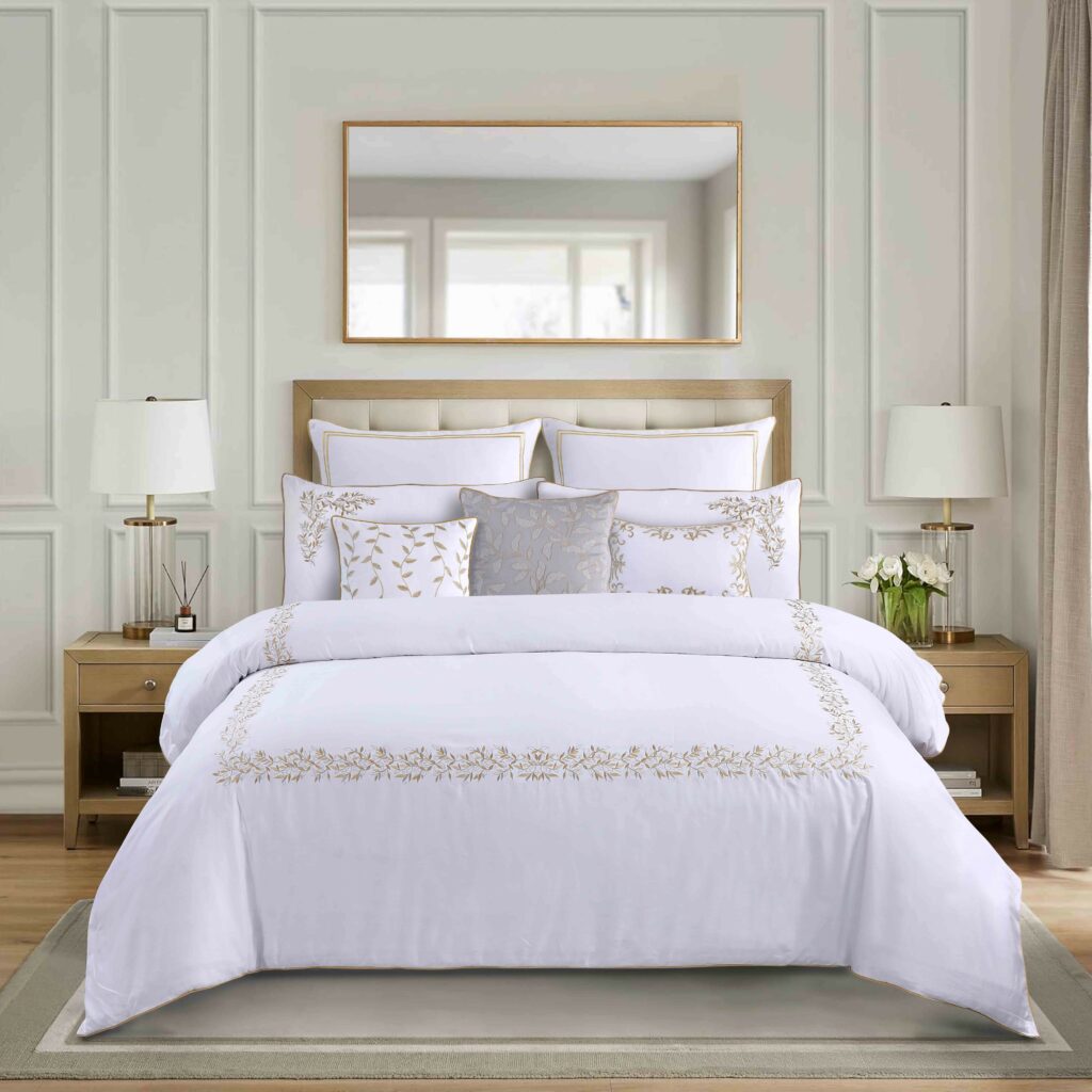 مفرش سرير فندقي قطن Shimmery نفر 11 قطعة