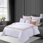 طقم مفرش سرير قطن Champagne نفرين 11 قطعة