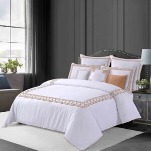 طقم مفرش سرير قطن Champagne نفرين 11 قطعة