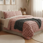 لحاف شتوي فرو ناعم اورنج بد اند باث نفرين (5)