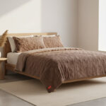 مفرش سرير شتوي فرو Tile Winter نفرين 6 قطع (4)