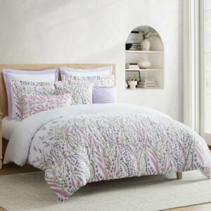 طقم مفرش سرير قطن Lilac نفرين 11 قطعة