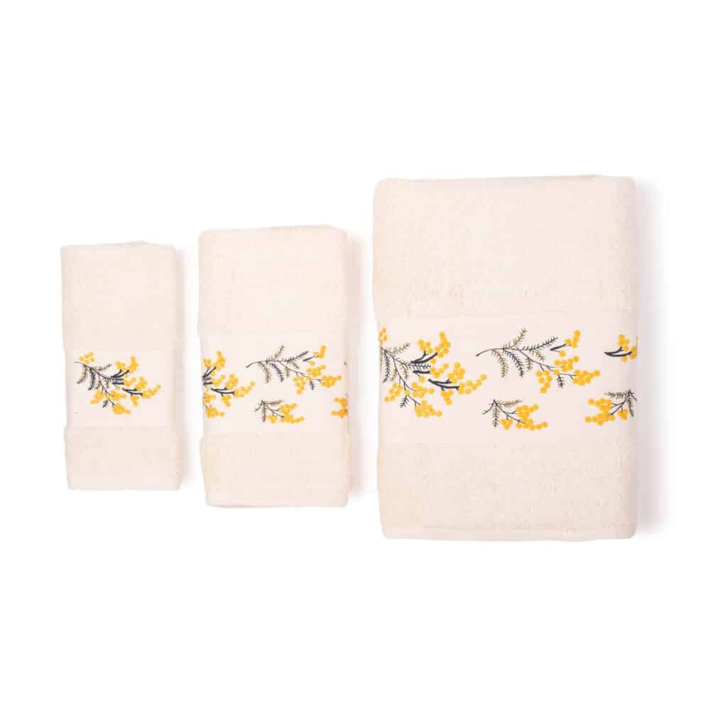 طقم مناشف حمام مطرزة من اورنج بد اند باث