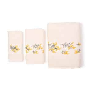 طقم مناشف حمام مطرزة من اورنج بد اند باث