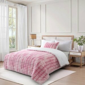 Cold Weather لحاف شتوي زهري فرو نفر اورنج بد اند باث