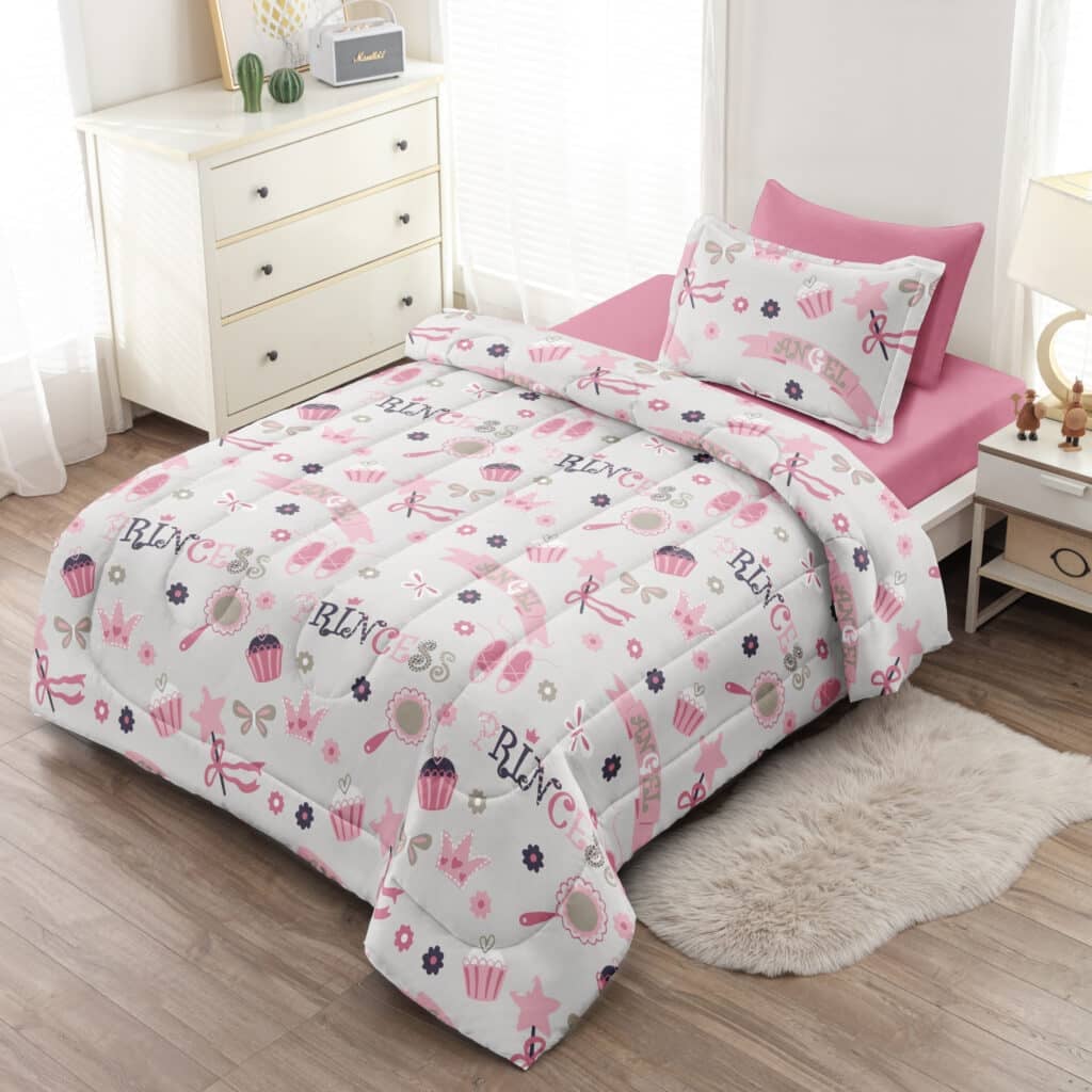 Pink Princess مفرش سرير اطفال اورنج بد اند باث