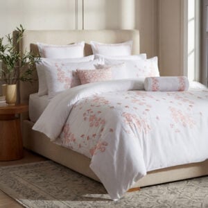 edlyn مفرش سرير نفرين ابيض مطرز