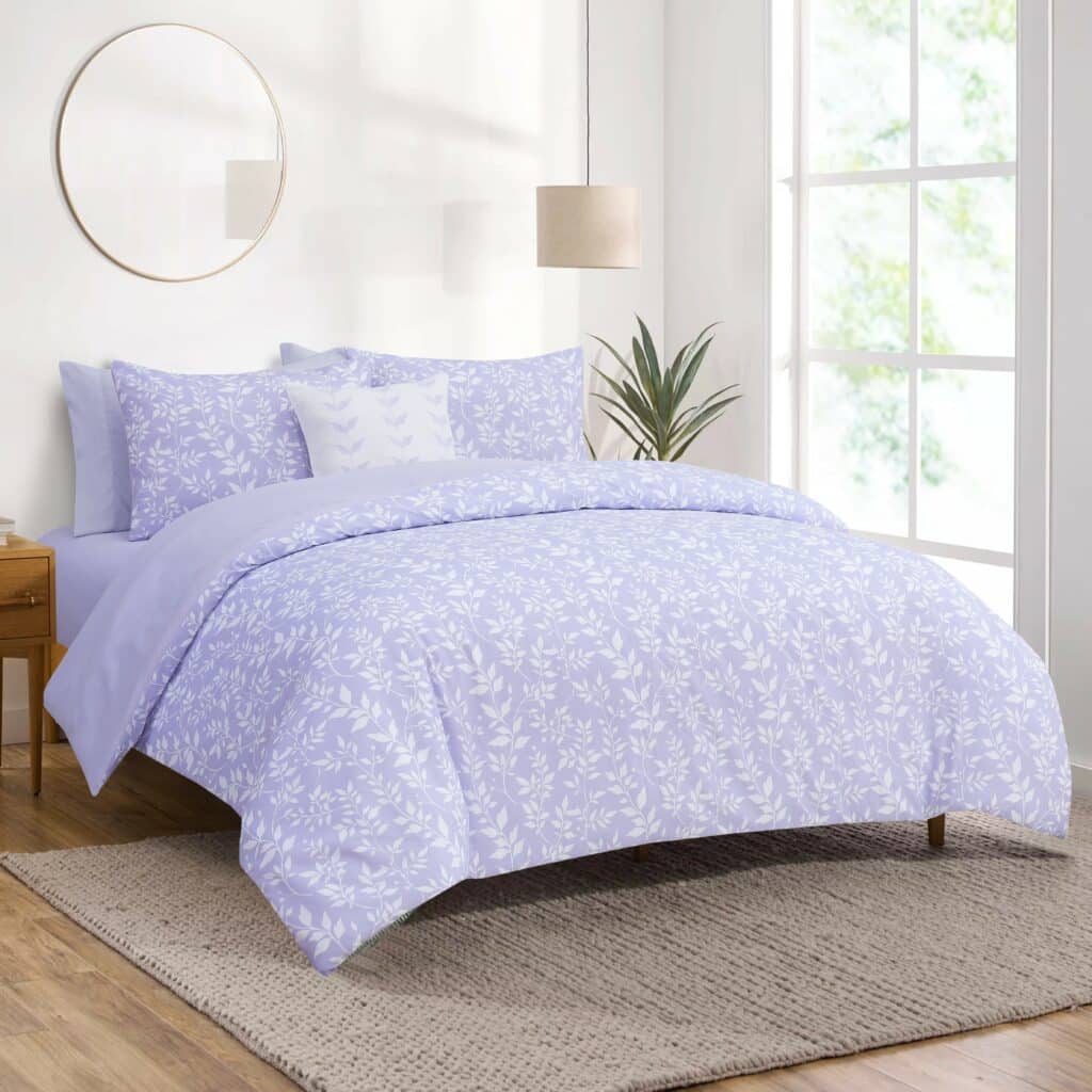 طقم مفرش سرير Vine Purple نفرين 8 قطع