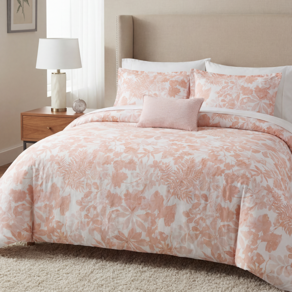 طقم مفرش سرير قطن Caspian Peach نفر 8 قطع