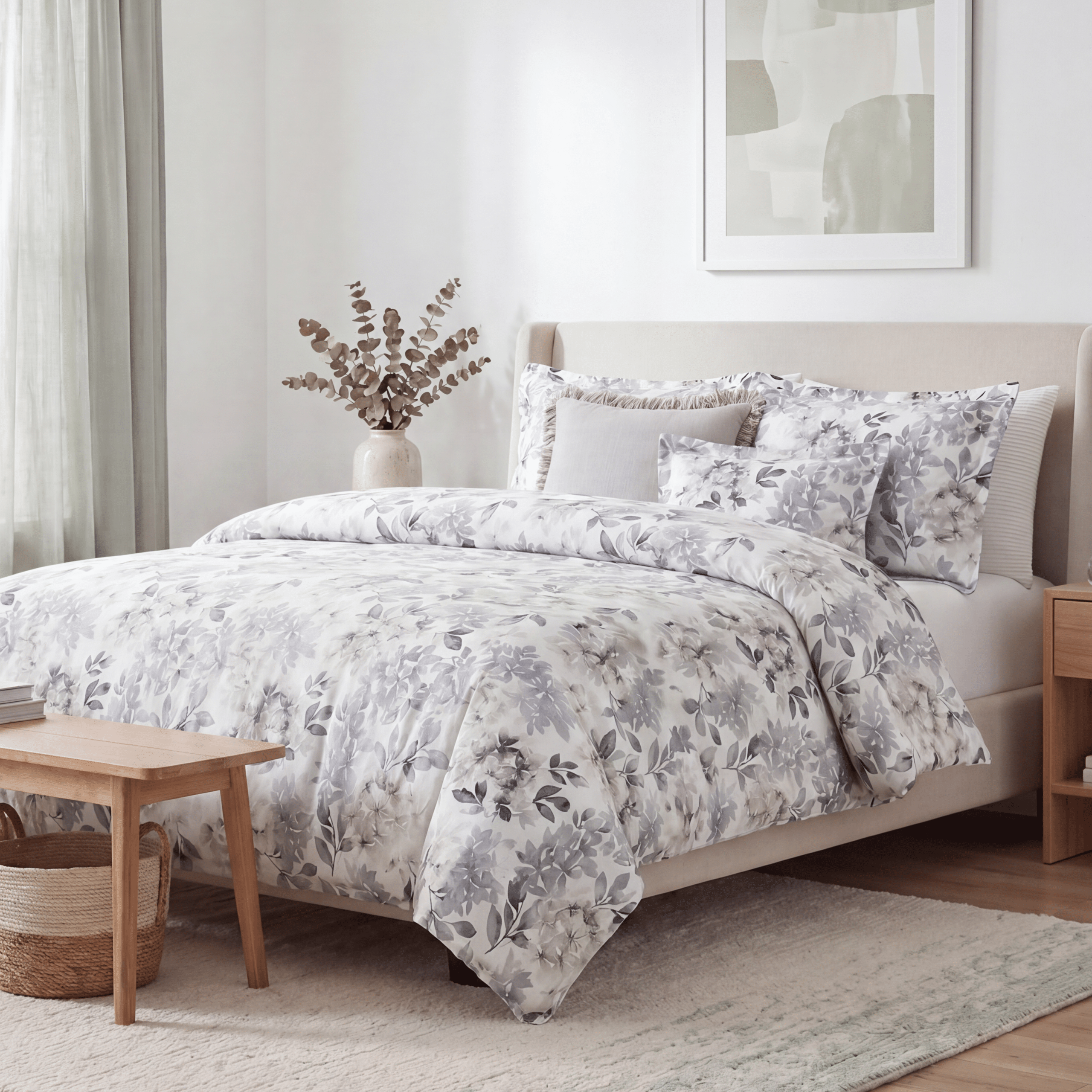 royal gardenمفرش سرير (4) Royal Garden | طقم لحاف قطن 100% مزدوج 8 قطع - الصورة 1