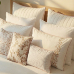 طقم مفرش سرير قطن White Liwane نفرين 11 قطعة (4)