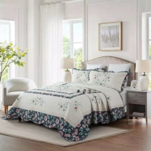 غطاء سرير بحشوة مضغوطة Garden نفرين 3 قطع