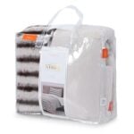 مفرش سرير شتوي فرو Winter Stripe نفر قطعتين