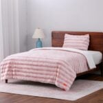 مفرش سرير شتوي فرو Winter Stripe نفر قطعتين (18)