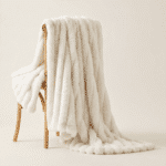 قطعة واحدة STRIPE FAUX شال فرو