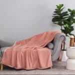 Beige rose بطانية شتوية فرو ناعم