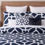 ⁦Lattice Navy | طقم لحاف قطن 100% مزدوج 8 قطع⁩ - الصورة ⁦4⁩