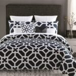 طقم مفرش سرير قطن Lattice Navy 8 قطع