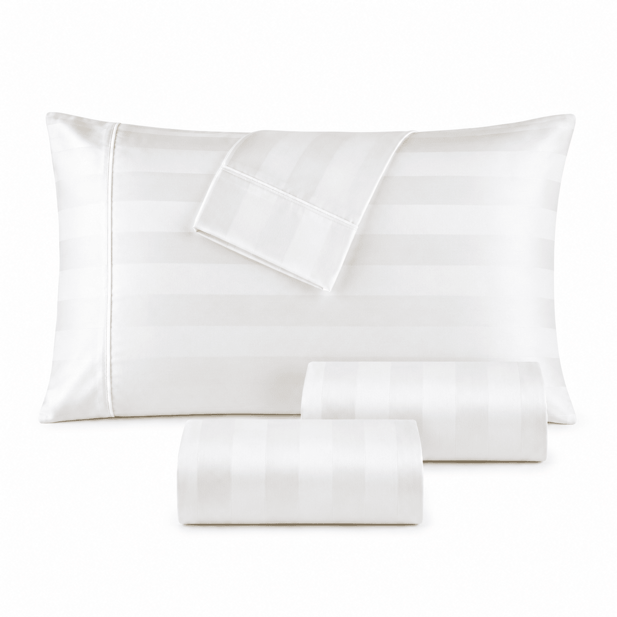 Stripe Style طقم شراشف سرير قطن 300 غرزة 4 قطع (3) Stripe Style | طقم شراشف قطن 4 قطع 300 غرزة - الصورة 1