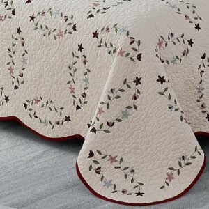 غطاء سرير بحشوة مضغوطة Gina Beige نفرين 3 قطع